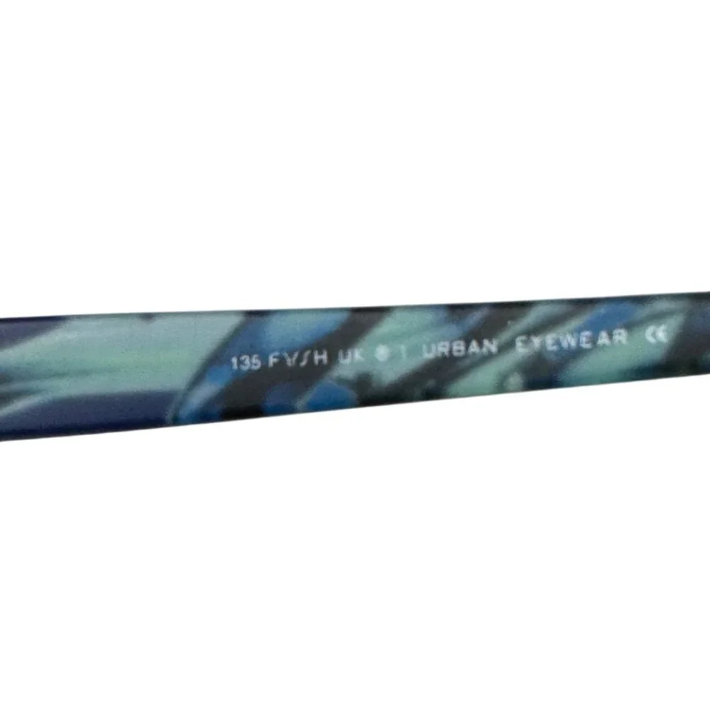 Fysh Urban Eyewear Eyeglasses 51-18-135 3480 Aqua/Blue Rectangle Frames Only UK - Picture 2 of 12